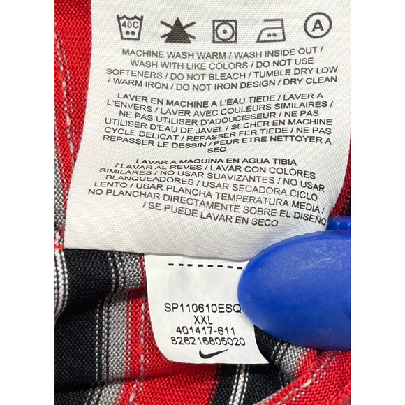 Nike Tiger Woods Shirt Mens XXL Red Dri Fit Short Sleeve Performance Golf Polo - Picture 9 of 10